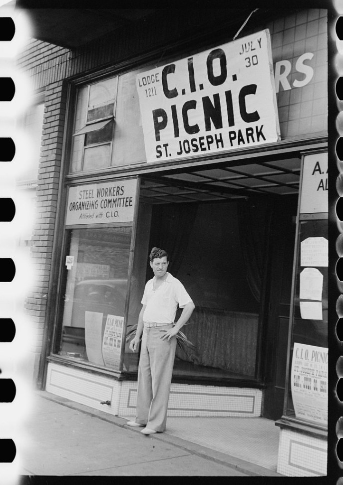The union headquarters at Aliquippa, Pennsylvania, photographed in July 1938