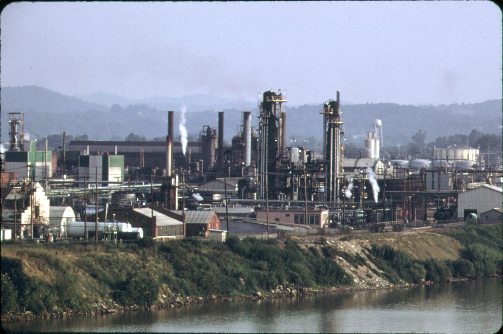 The Monsanto and FMC chemical plants at Nitro on the Kanawha River, 1973