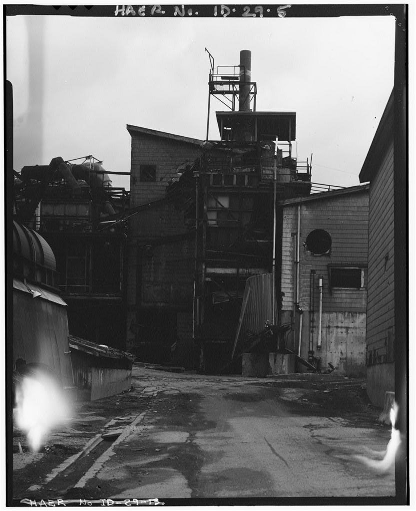 The pelletizing plant section of the ore preparation plant, Bunker Hill lead smelter