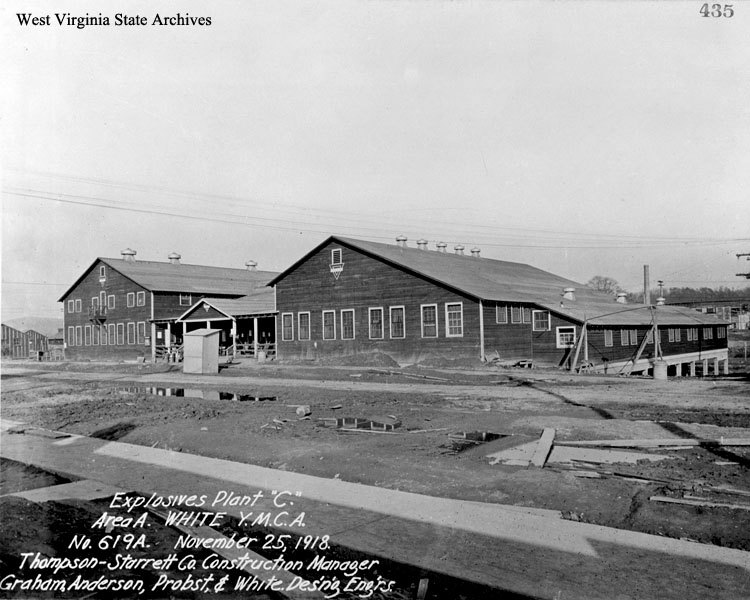 Area A, White YMCA, Explosives Plant C, Nitro, 25 November 1918